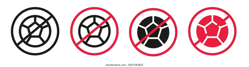 Icono que indica la prohibición de Juegos de pelota en áreas específicas