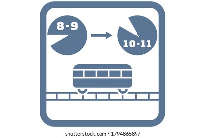 Icon indicating change in commute time