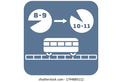 Icon indicating change in commute time