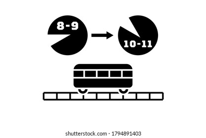 Icon indicating change in commute time