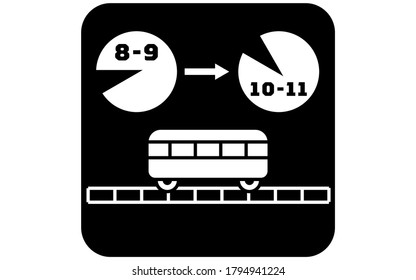 Icon indicating change in commute time