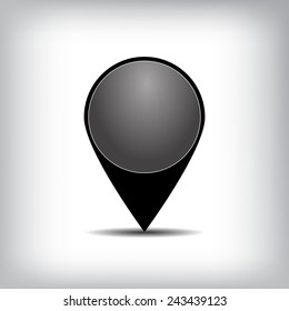 Icon indicating mark, black