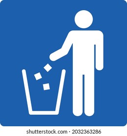 Icon indicating where to dump garbage