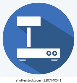 Icon Industrial Scales. suitable for education symbol. long shadow style. simple design editable. design template vector. simple illustration