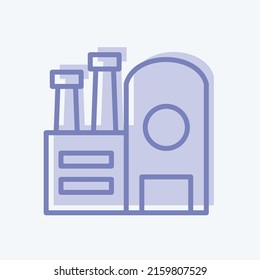 Icon Industrial. suitable for education symbol. two tone style. simple design editable. design template vector. simple illustration