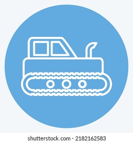 Icon Industrial Tractor. suitable for Education symbol. blue eyes style. simple design editable. design template vector. simple illustration