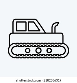 Icon Industrial Tractor. suitable for Education symbol. line style. simple design editable. design template vector. simple illustration