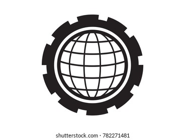 icon industry with world