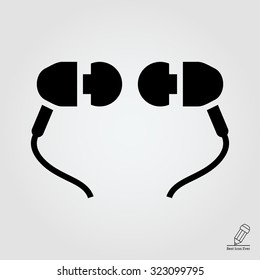 Icon of in-ear headphones