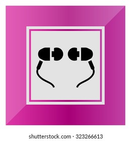 Icon of in-ear headphones