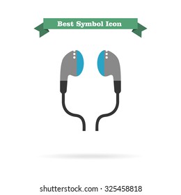 Icon of in-ear headphones