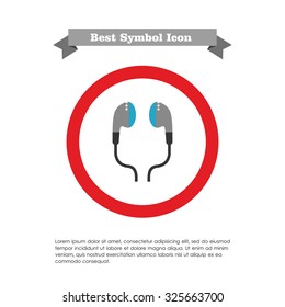 Icon of in-ear headphones