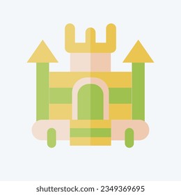 Icon Inflatable Castle. related to Amusement Park symbol. flat style. simple design editable. simple illustration