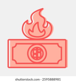 Icon inflation. Economy elements. Icon in two tone style.