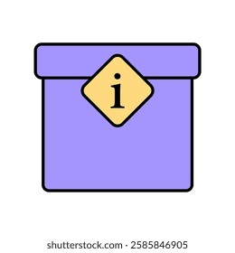 Icon a info box, isolated against a clean background.
