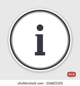 Icon info. Flat design style. Made vector illustration