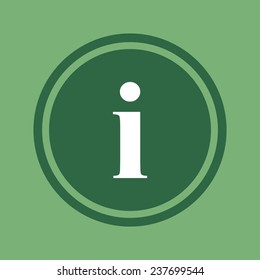 icon of info on green background, vector, 10 EPS