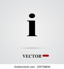 icon of info   on a light background with shadow, vector, EPS 10