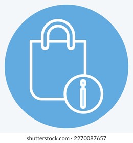 Icon Info. related to Contactless symbol. Blue Eyes Style. simple design editable. simple illustration