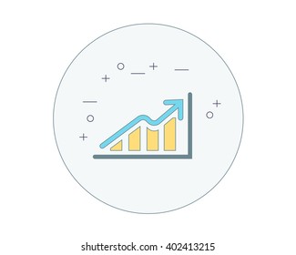 Icon infographic, diagramm. Vector flat design illustration.