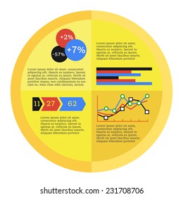 Icon of infographics. Vector illustration 