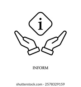 Icon a inform, isolated against a clean background.