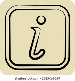 Icon Information. related to Public symbol. hand drawn style. design editable