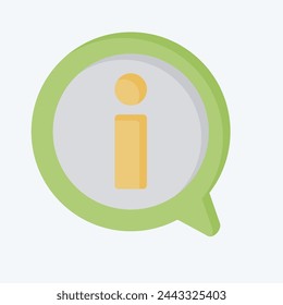 Icon Information Signal. related to Learning symbol. flat style. simple design illustration