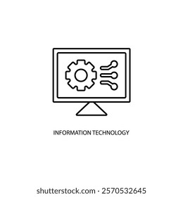 Icon a INFORMATION TECHNOLOGY, isolated against a clean background.