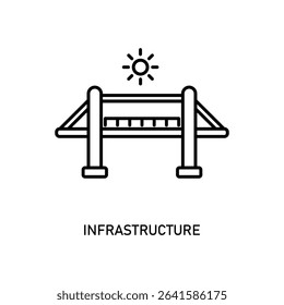 Icon a infrastructure, isolated against a clean background.