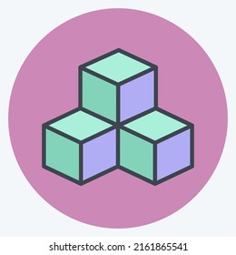 Icon Infrastructure. suitable for Community symbol. color mate style. simple design editable. design template vector. simple symbol illustration