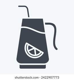 Icon Infused Water. related to Cocktails,Drink symbol. glyph style. simple design editable. simple illustration