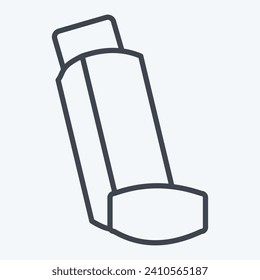 Icon Inhaler. related to Respiratory Therapy symbol. line style. simple design editable. simple illustration