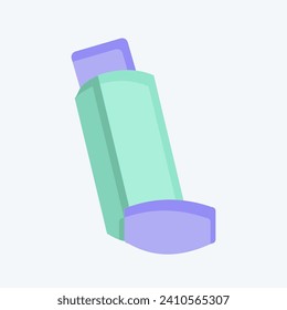 Icon Inhaler. related to Respiratory Therapy symbol. flat style. simple design editable. simple illustration