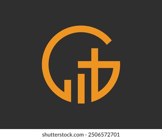 Icon Initial Letter G, Graphic and Cross