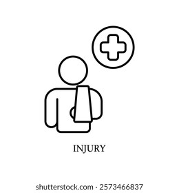 Icon a INJURY, isolated against a clean background.
