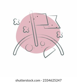 Icon Innovation. related to Art and Media symbol. Color Spot Style. simple design editable