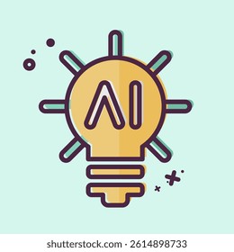 Icon Innovation. related to Artificial Intelligence symbol. MBE style