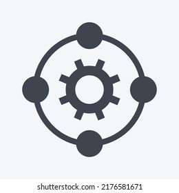 Icon Innovation. geeignet für digitale Web-Symbole. Glyph-Stil. einfaches Design bearbeitbar. Designvorlage, Vektor. einfache Symbolillustration