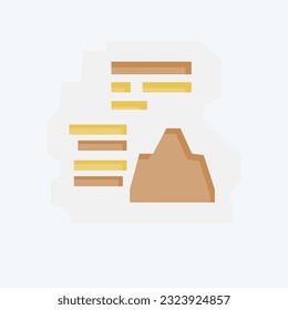 Icon Inscription. related to Prehistoric symbol. flat style. simple design editable. simple illustration