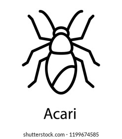 Icon of a insect having legs depicting acari