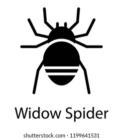 Icon of a insect having long legs depicting widow spider