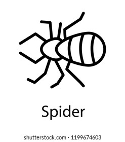 Icon of a insect having long legs depicting spider