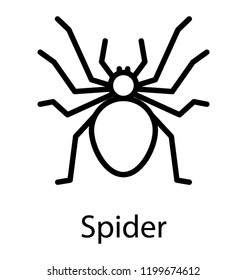 Icon of a insect having long legs depicting spider