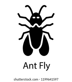 Icon of a insect having long wings depicting cicada