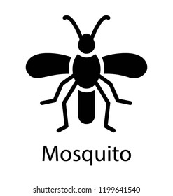Icon of a insect having a needle on its face depicting mosquito