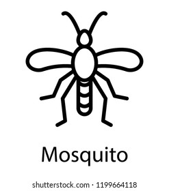 Icon of a insect having a needle on its face depicting mosquito