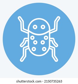 Icon Insect Infestation. suitable for disasters symbol. blue eyes style. simple design editable. design template vector. simple symbol illustration