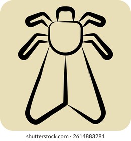 Icon Insect. related to Insects symbol. hand drawn style. design editable