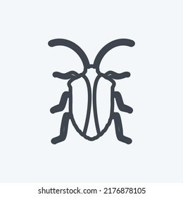 Icon Insect. suitable for Animal symbol. line style. simple design editable. design template vector. simple symbol illustration